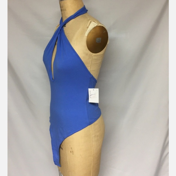 Free People Under the Sun Thong Bodysuit OB580263 Med. Mystic Blue NWT - Picture 2 of 4